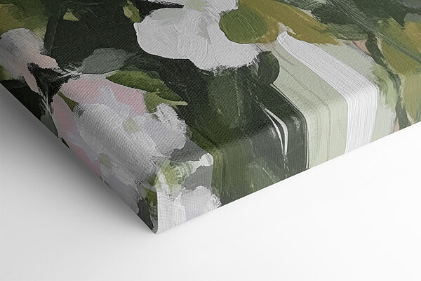 Schilderij van bloemen en bladeren Schilderij van bloemen en bladeren