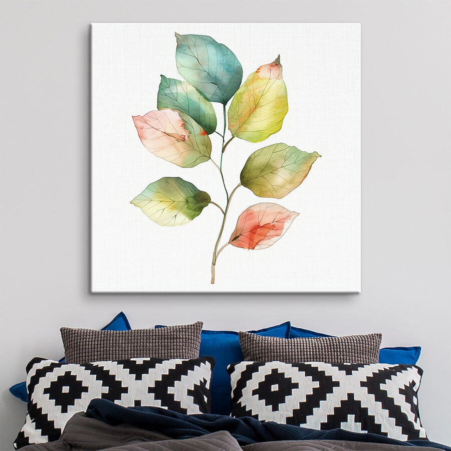 Aquarel van een blad