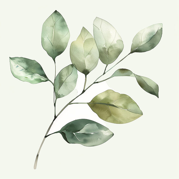 Groene bladplant met witte achtergrond Groene bladplant met witte achtergrond