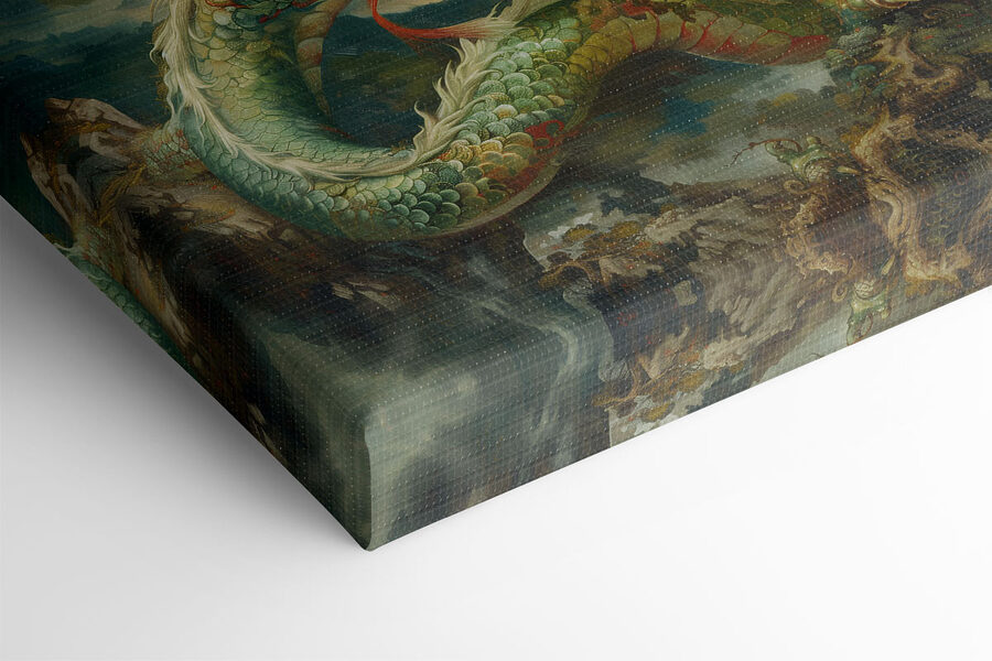 Canvas Schilderijen Schilderij van een draak - Afbeelding 3