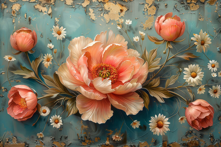 Schilderij van een bloem