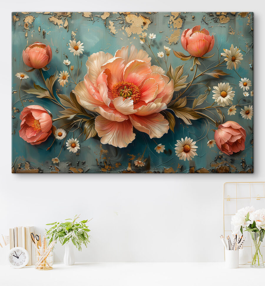 Schilderij van een bloem