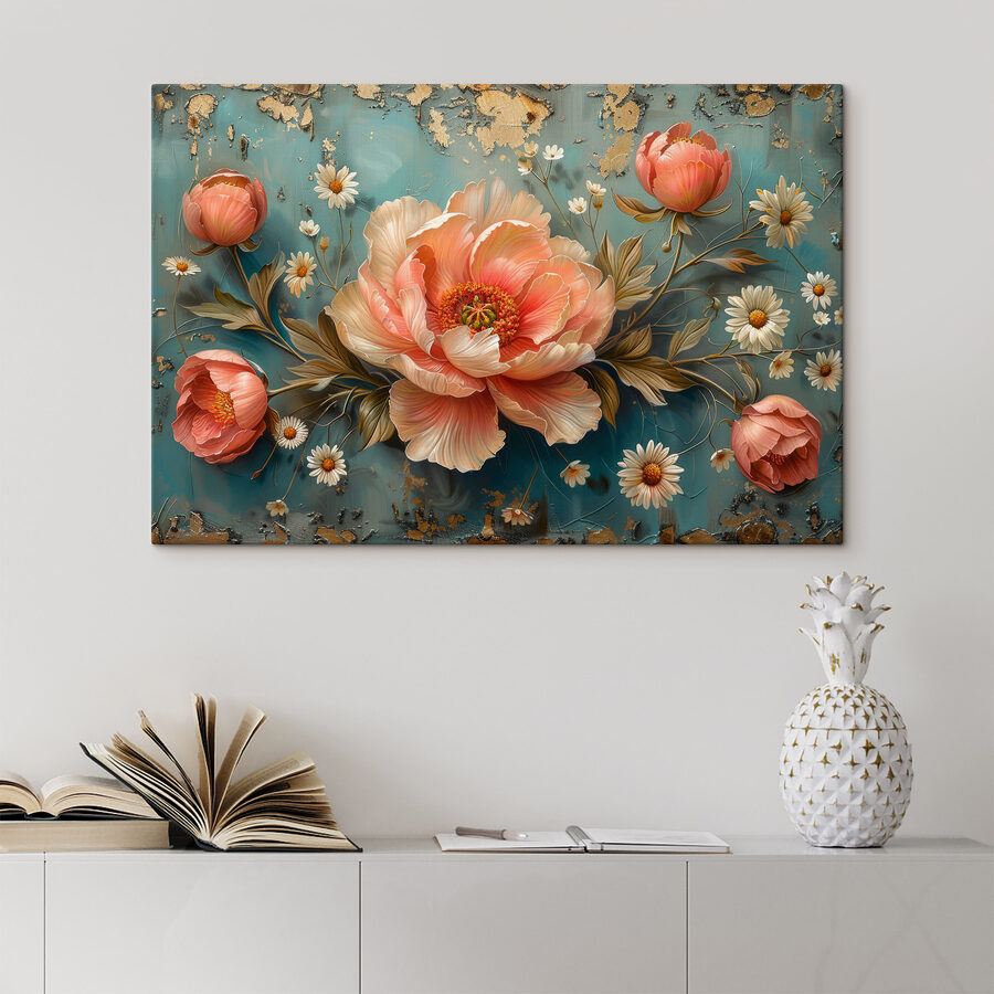 Schilderij van een bloem