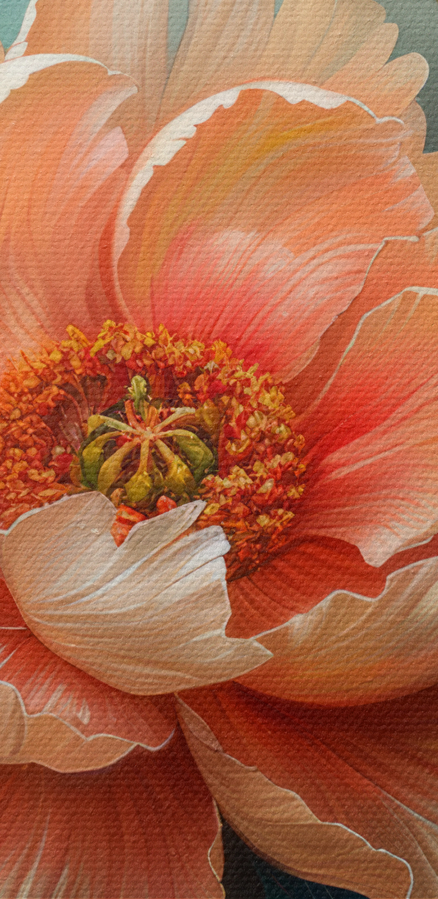 Schilderij van een bloem