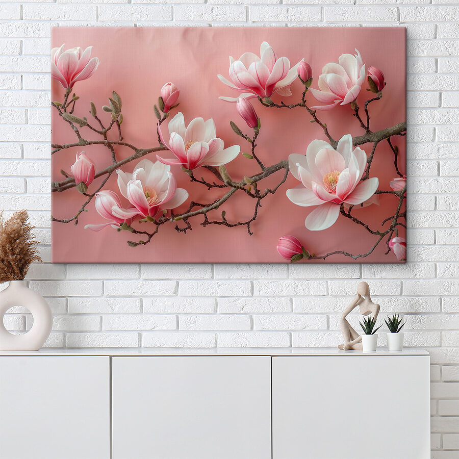 Tak met bloemen erop