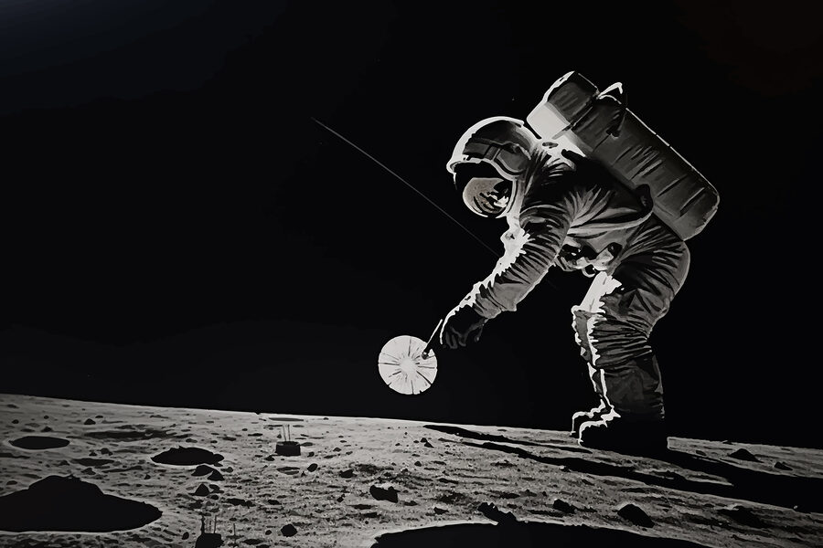 Astronaut op de maan