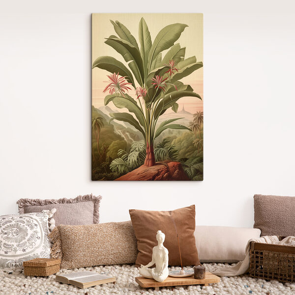 Grote plant met bloemen en bladeren Grote plant met bloemen en bladeren