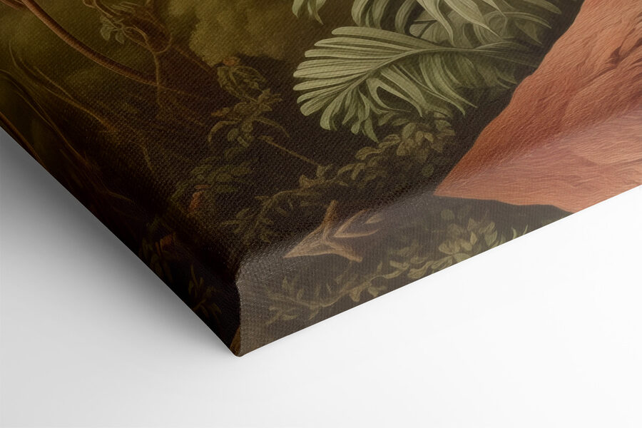 Grote plant met bloemen en bladeren