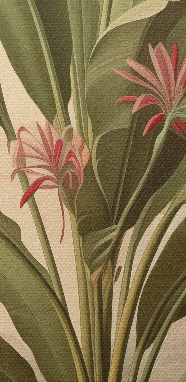Grote plant met bloemen en bladeren Grote plant met bloemen en bladeren