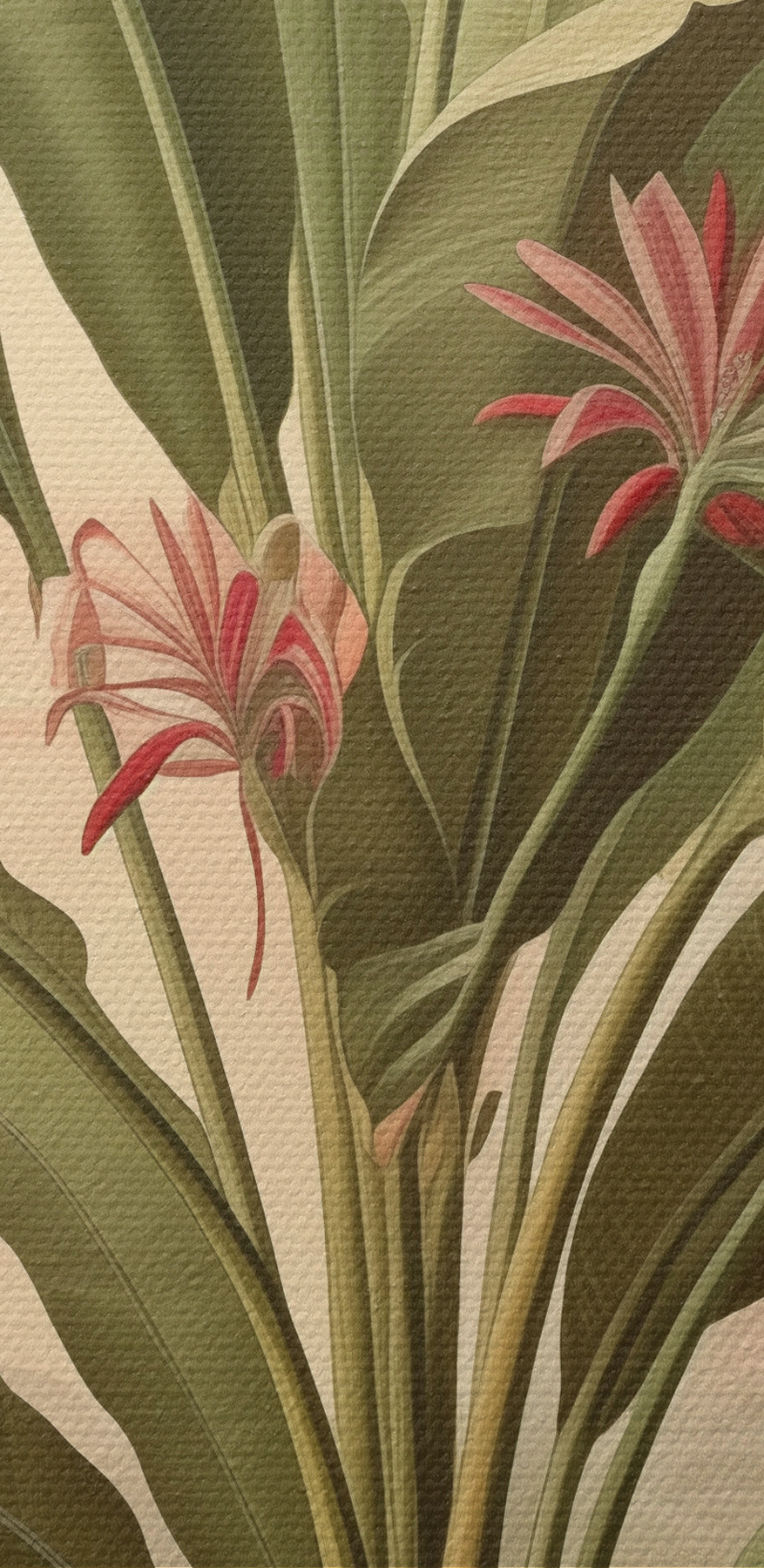Grote plant met bloemen en bladeren