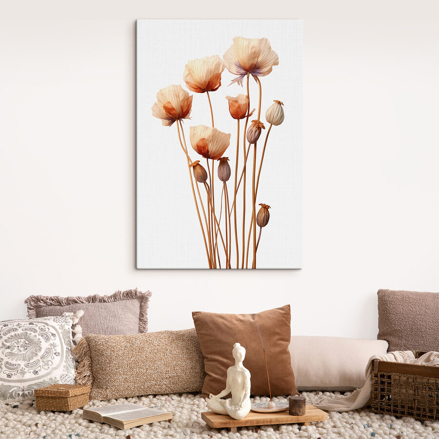 Groep bloemen met knoppen
