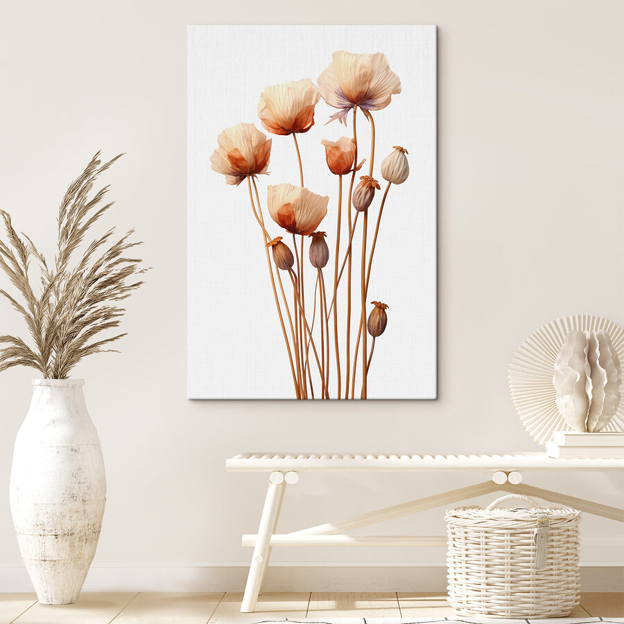 Groep bloemen met knoppen