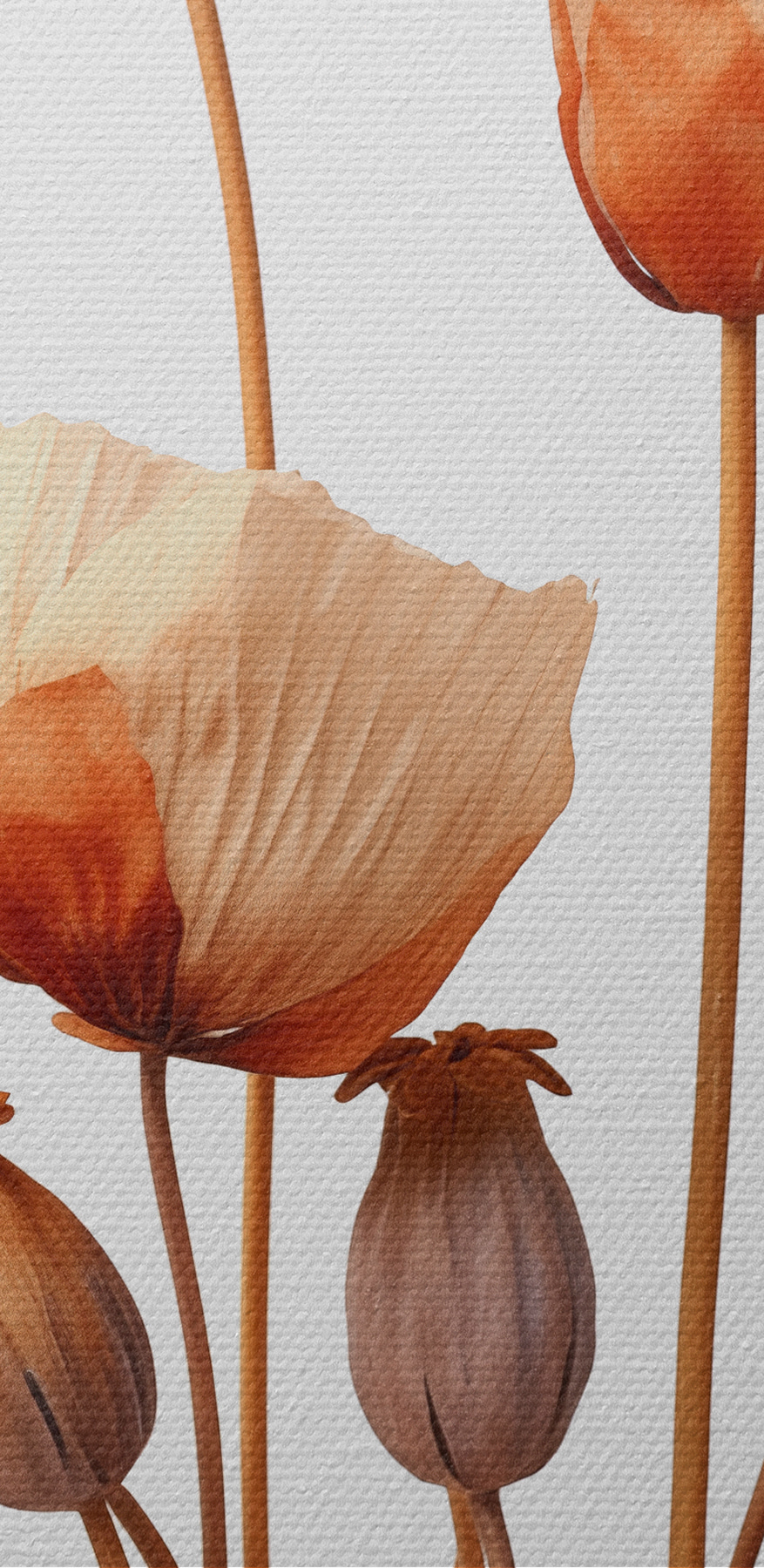 Groep bloemen met knoppen