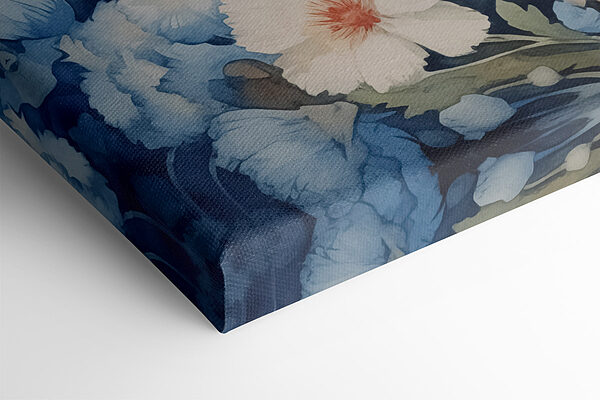 Schilderij van een konijn omringd door bloemen Schilderij van een konijn omringd door bloemen