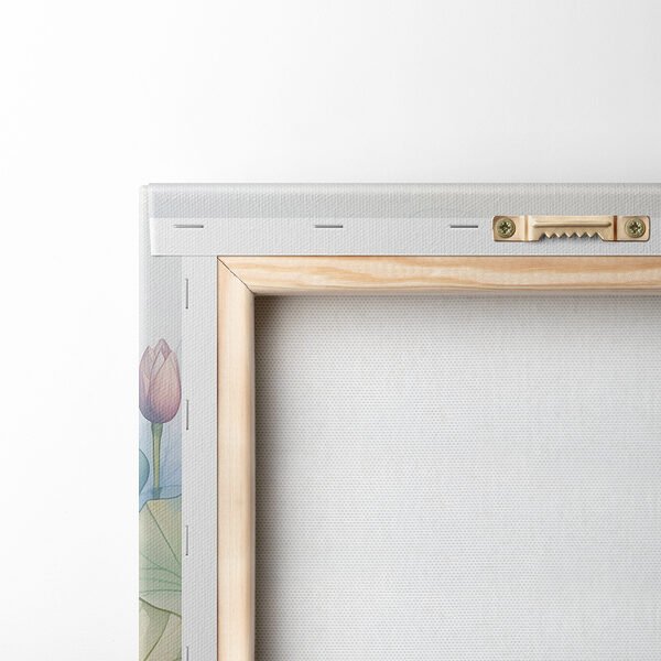 Schilderij van een bloem en bladeren Schilderij van een bloem en bladeren