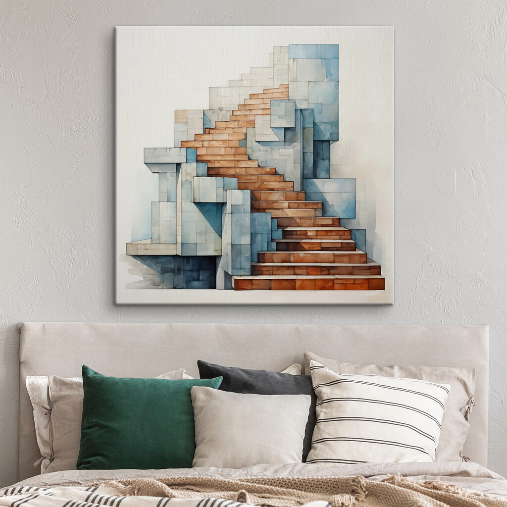 Watercolor of a staircase