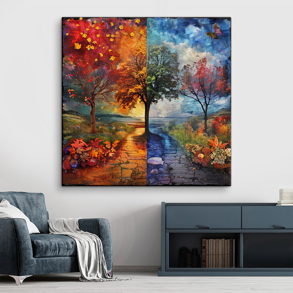 Painting of a tree and a path