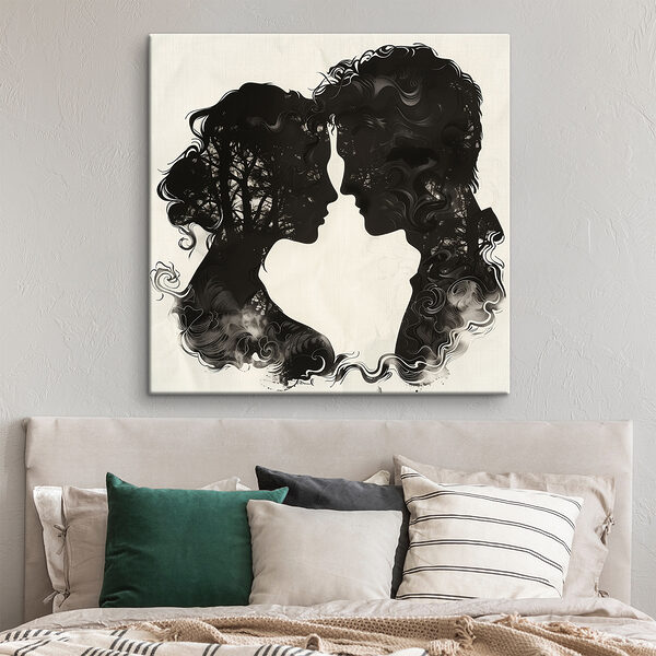 Man en vrouw oog in oog Man en vrouw oog in oog