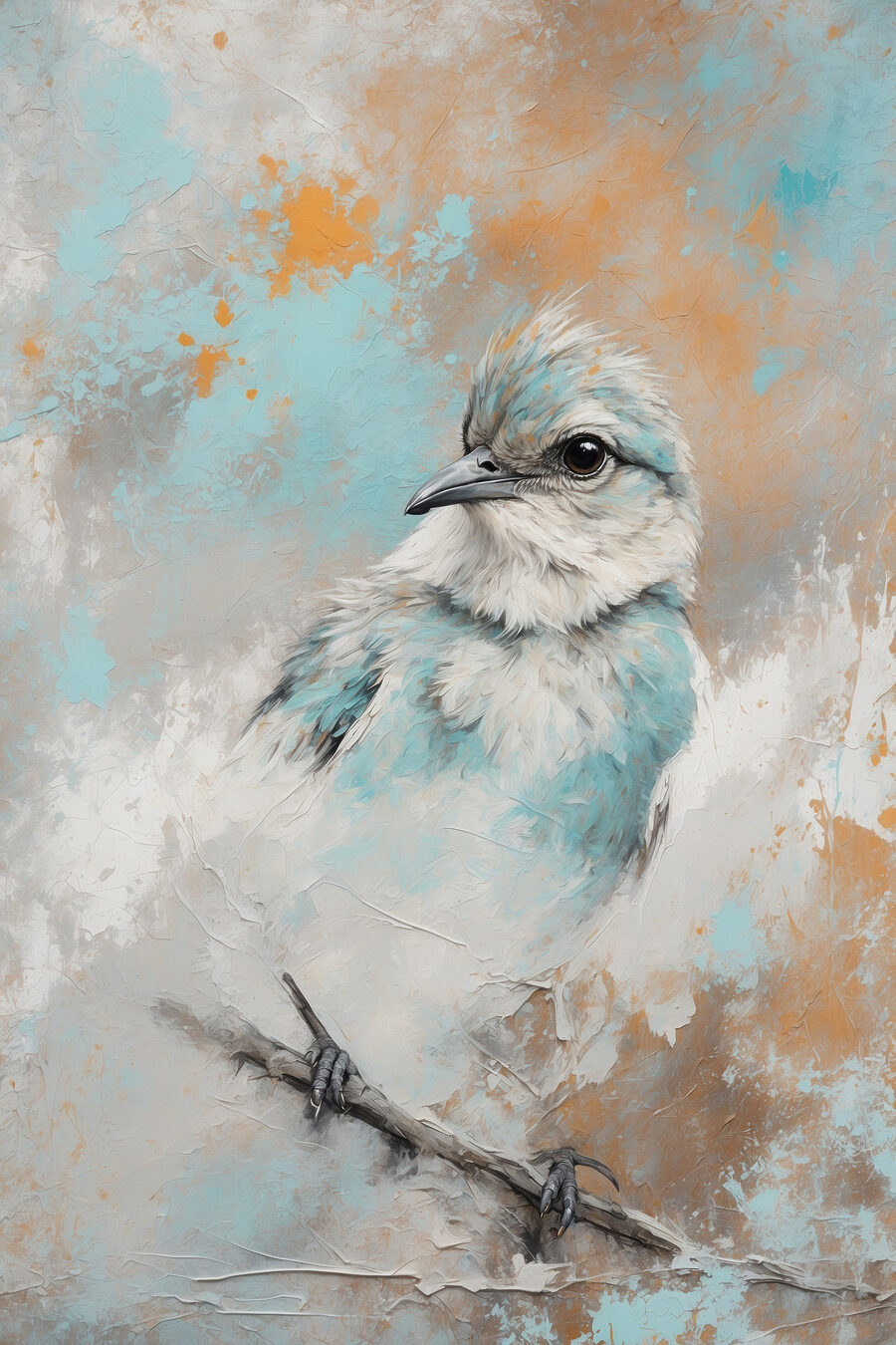 Schilderij van een vogel