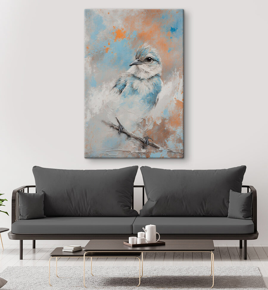 Schilderij van een vogel