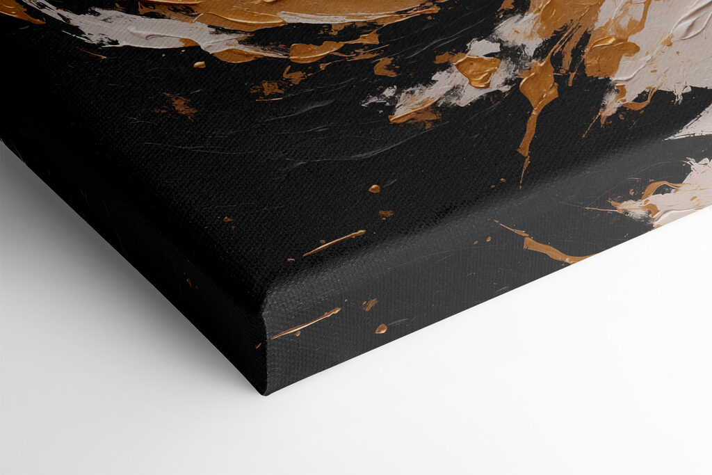 Swirling abyss in black and cream