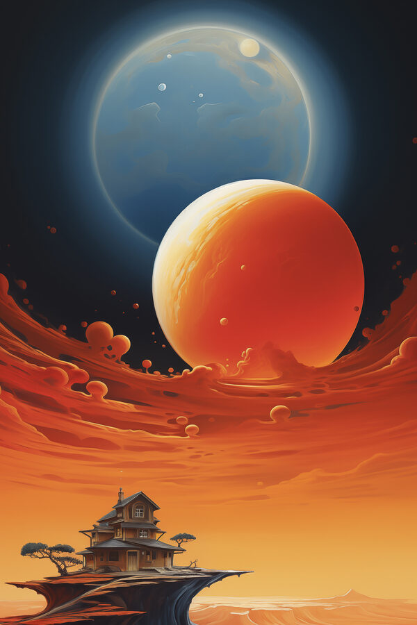 Huis aan de hemel met planeten Huis aan de hemel met planeten