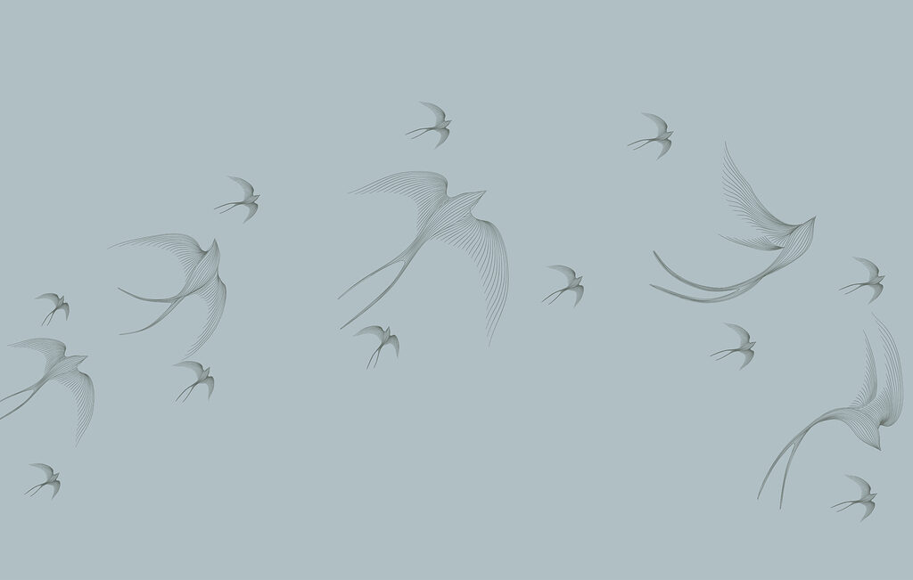 Groep vliegende vogels Groep vliegende vogels