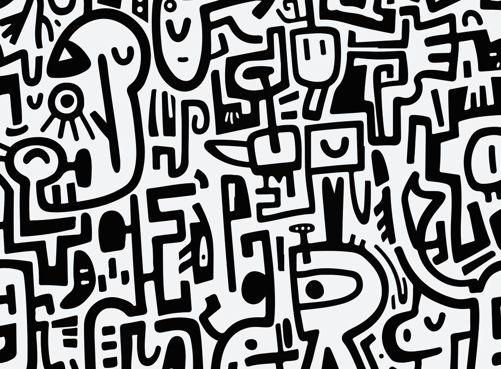 Zwart-wit patroon Zwart-wit patroon