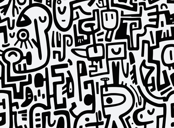 Zwart-wit patroon Zwart-wit patroon