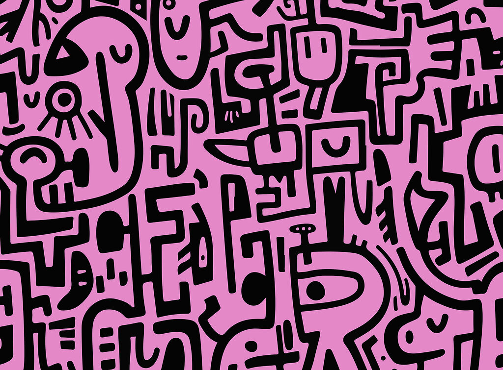 Roze en zwart patroon Roze en zwart patroon