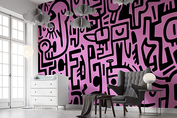 Roze en zwart patroon Roze en zwart patroon