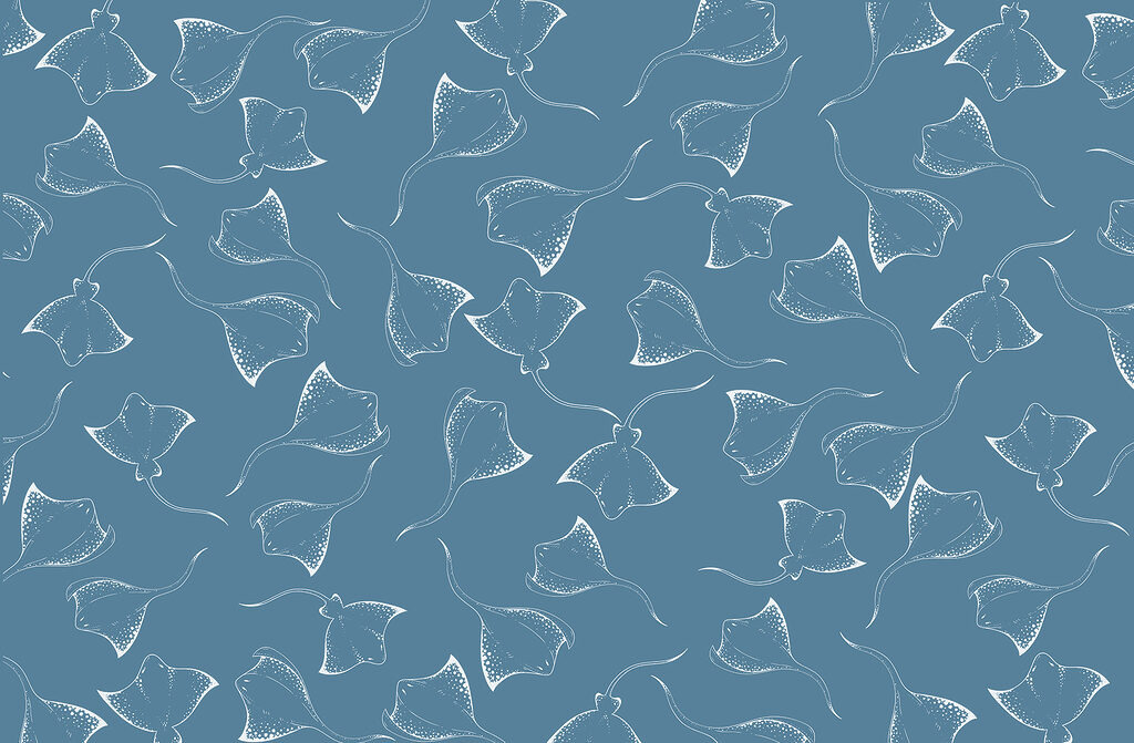 Blauwe achtergrond met witte roggen Blauwe achtergrond met witte roggen
