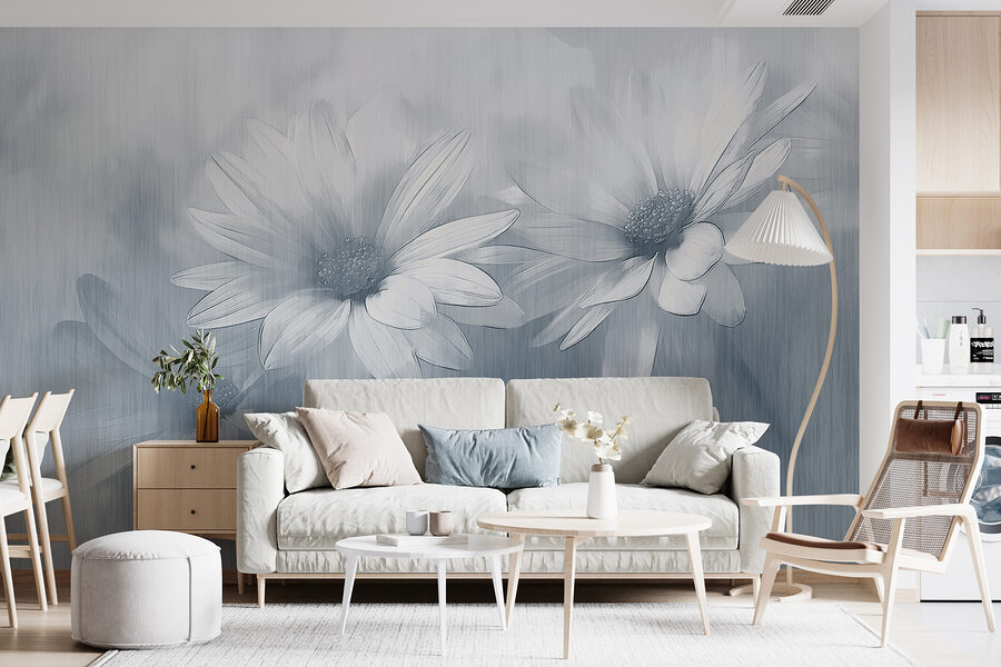 Groep witte bloemen Groep witte bloemen