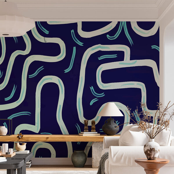 Blauw en wit patroon Blauw en wit patroon