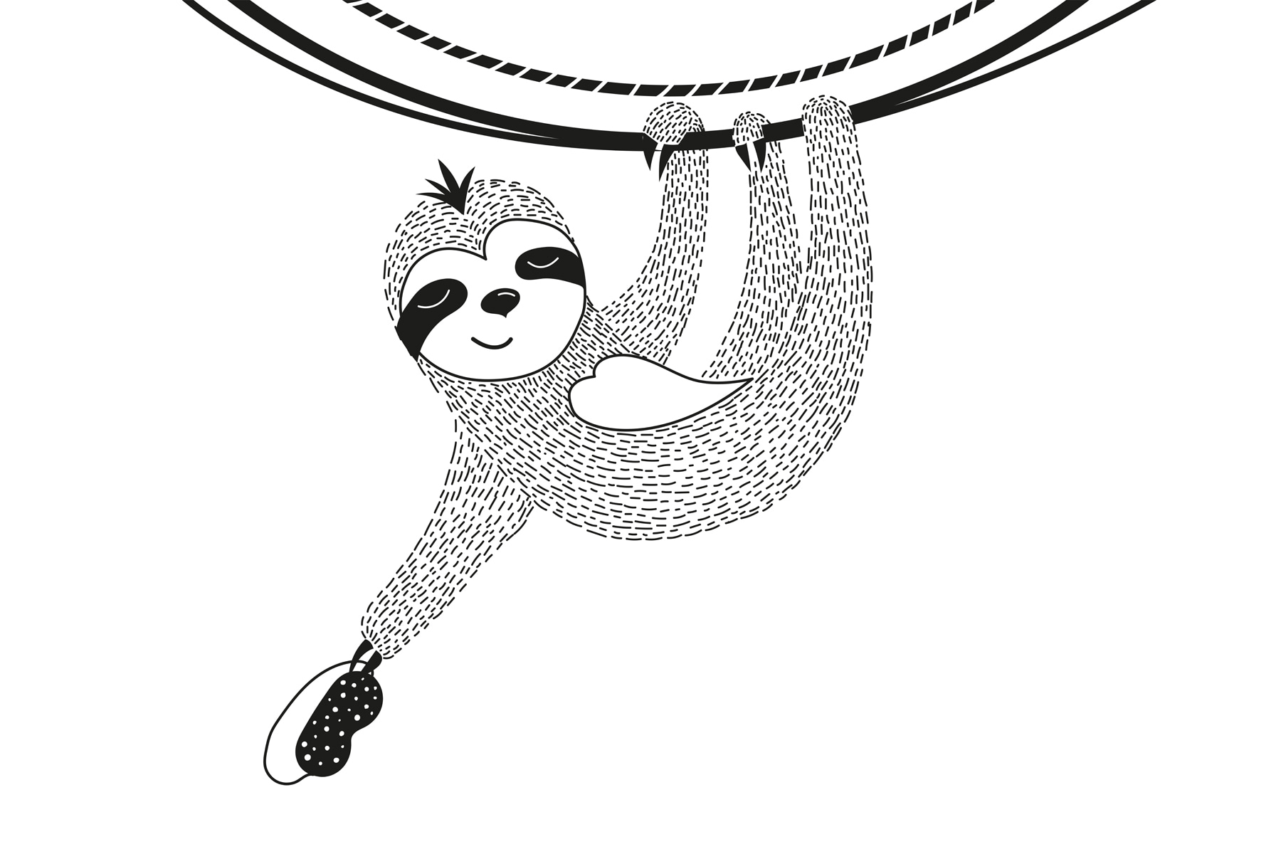 Sloth from a rope