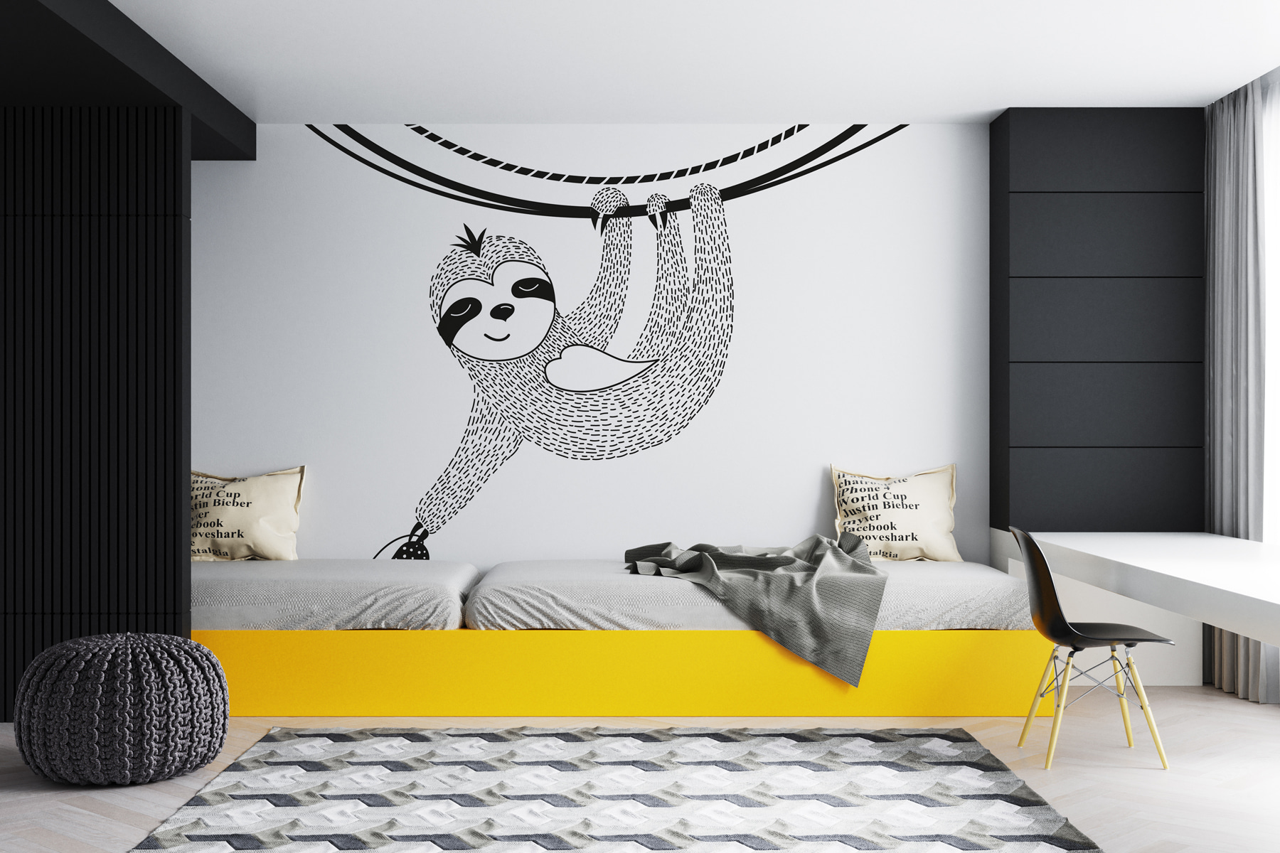 Sloth from a rope