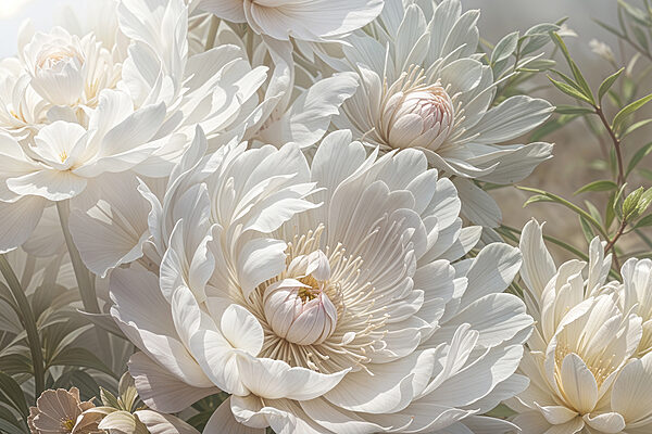 Close-up van witte bloemen Close-up van witte bloemen