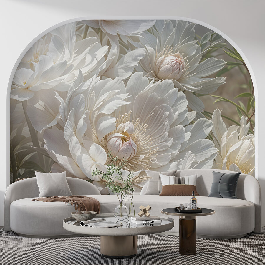 Close-up van witte bloemen