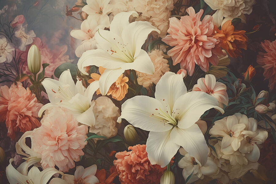 Groep bloemen in een boeket