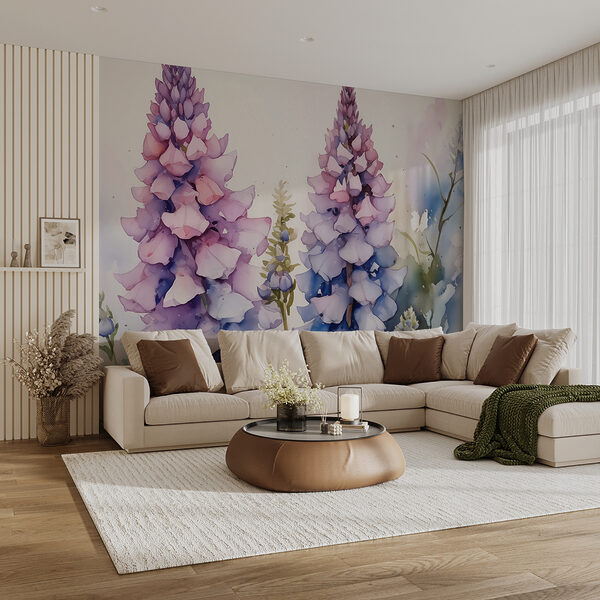 Schilderij van bloemen op een witte achtergrond Schilderij van bloemen op een witte achtergrond