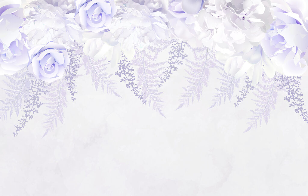 Witte en paarse bloemen Witte en paarse bloemen