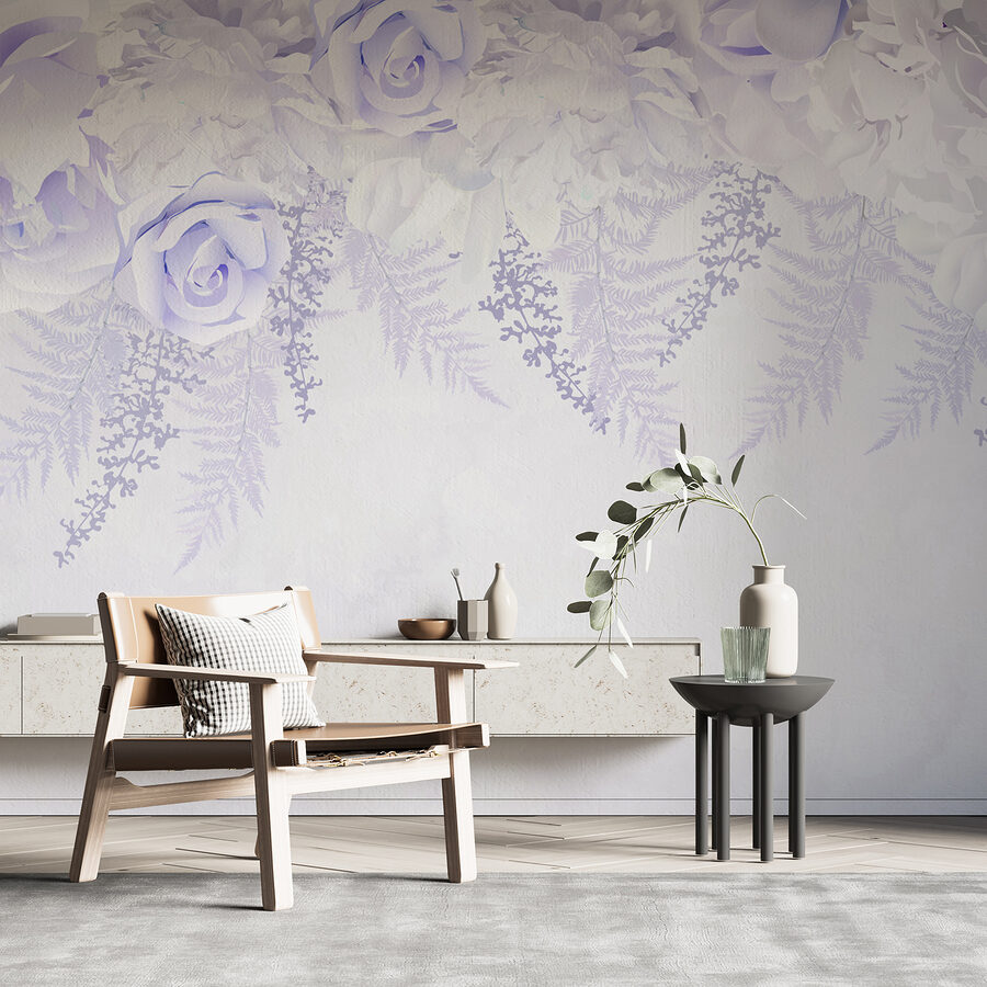 Witte en paarse bloemen