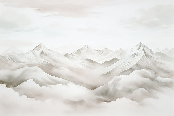 Bergketen met wolken Bergketen met wolken