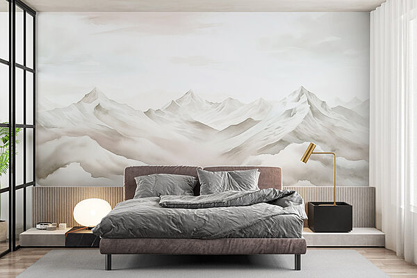 Bergketen met wolken Bergketen met wolken