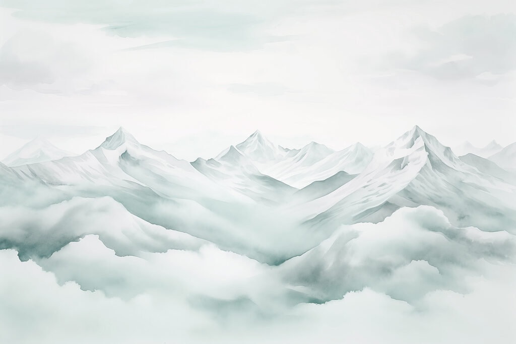 Bergketen met wolken Bergketen met wolken