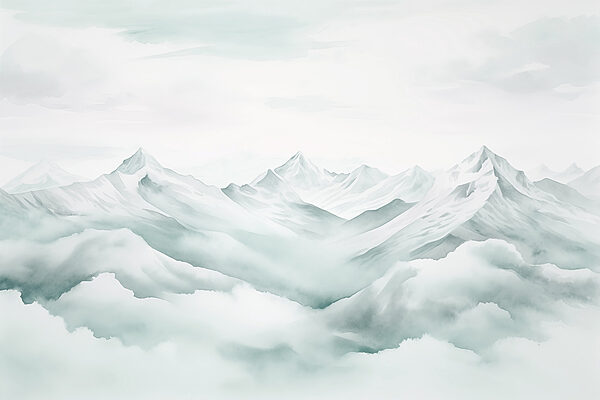 Bergketen met wolken Bergketen met wolken