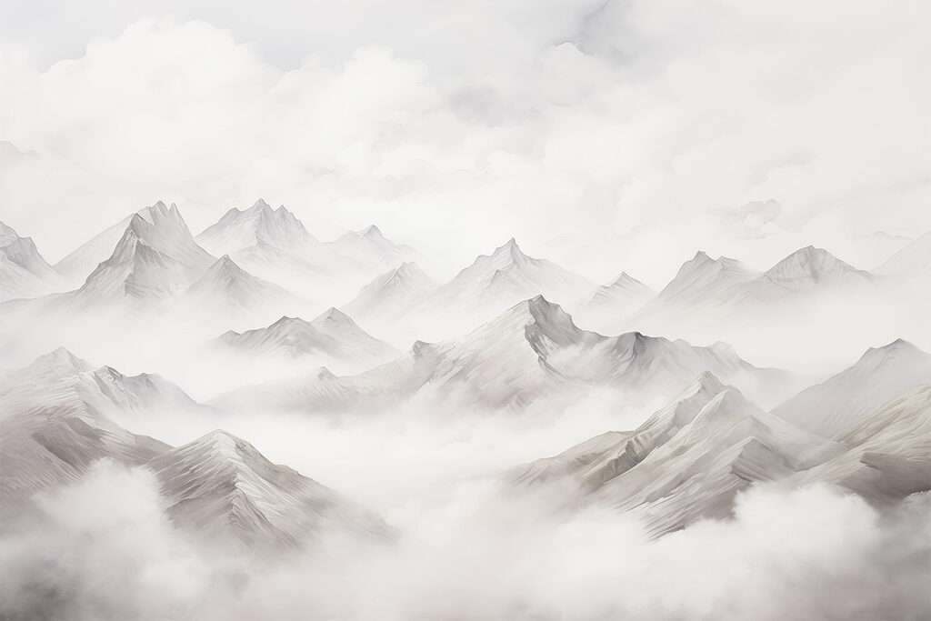 Bergketen met wolken Bergketen met wolken