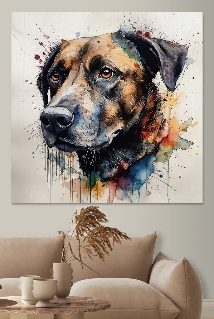 Painting of a dog Painting of a dog