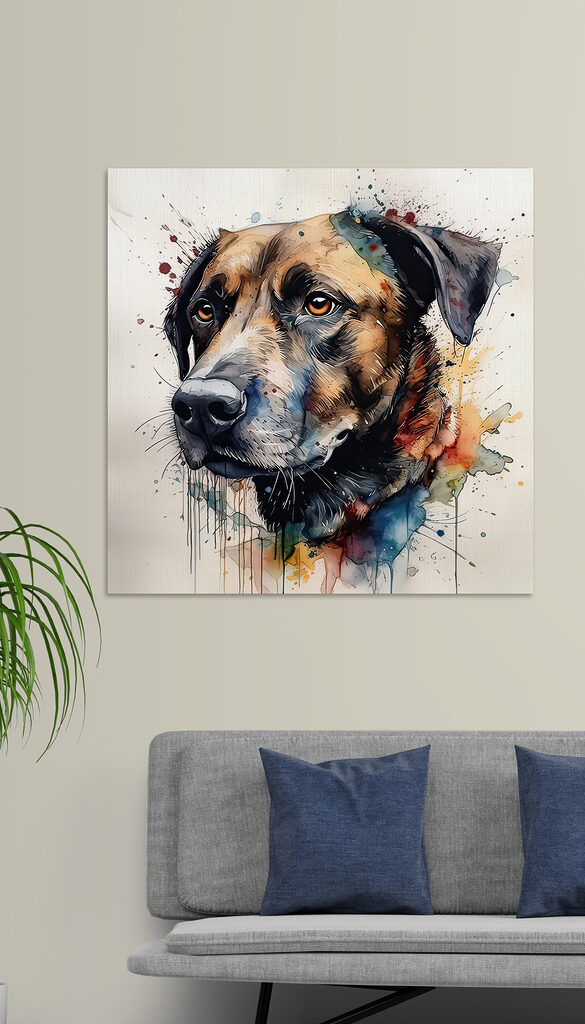 Painting of a dog Painting of a dog