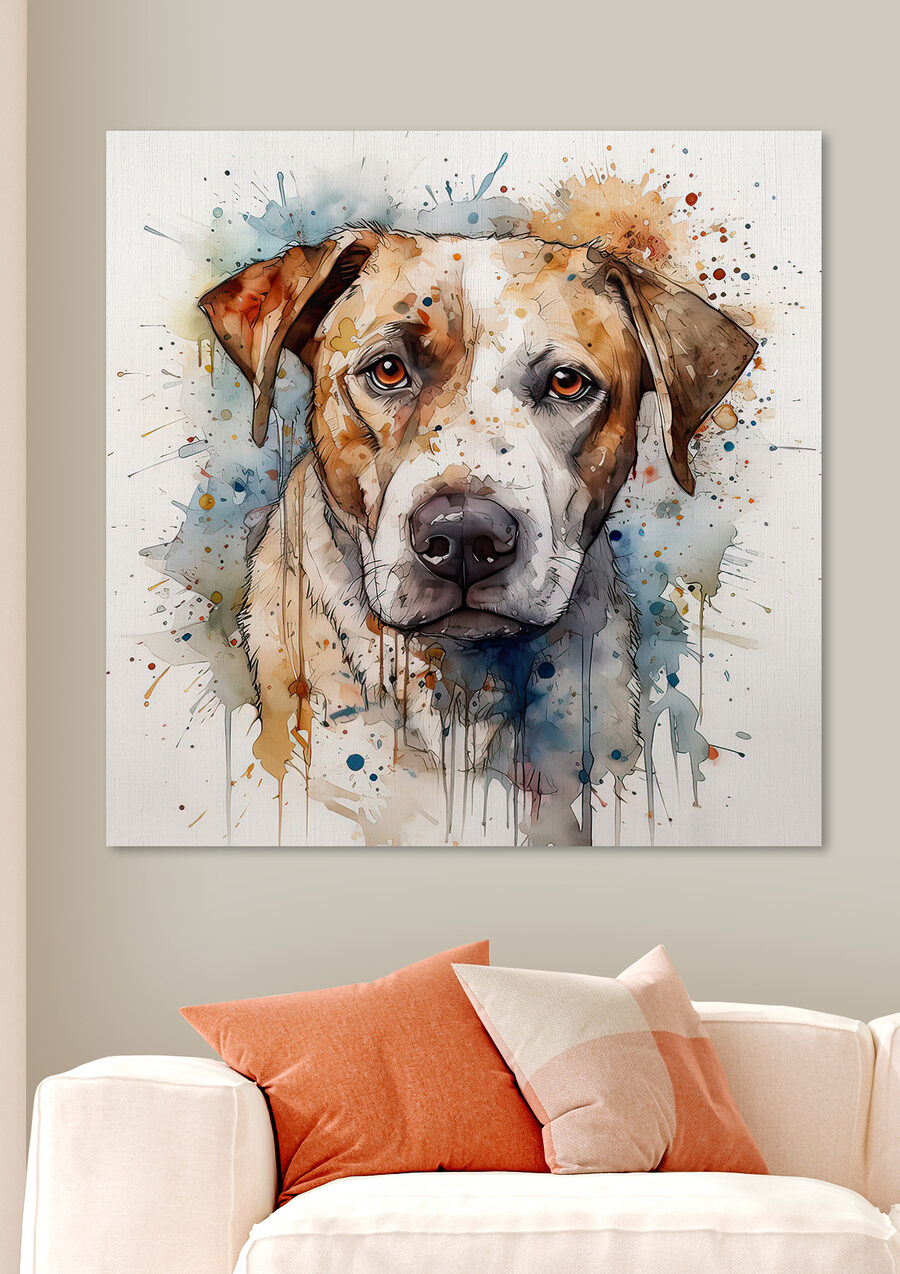 Schilderij van een hond